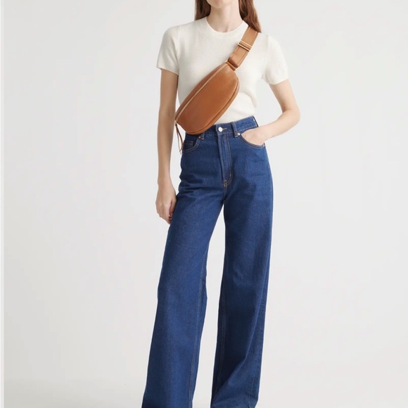 Quince Italian Pebbled Leather Sling Bag - Picture 7 of 13